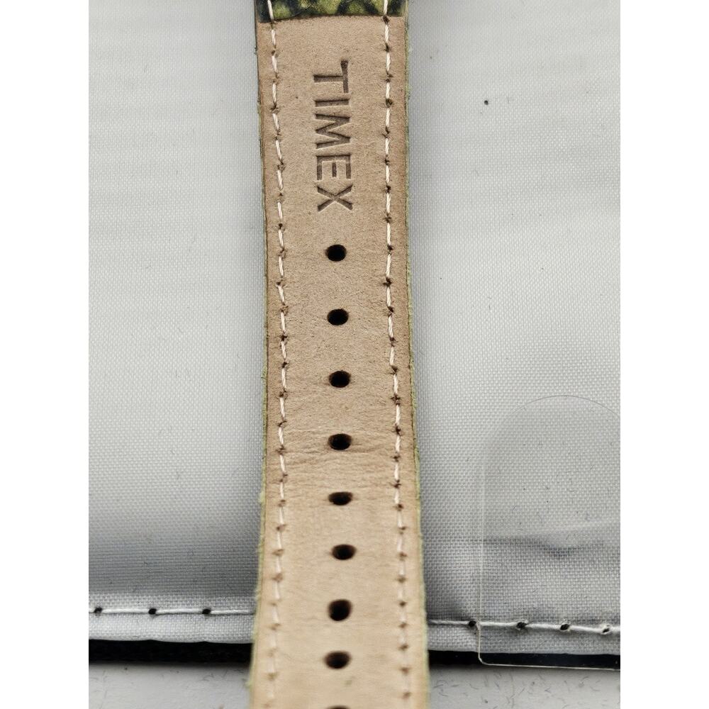New Timex T2p130tn Green Python Patterned Leather… - image 7